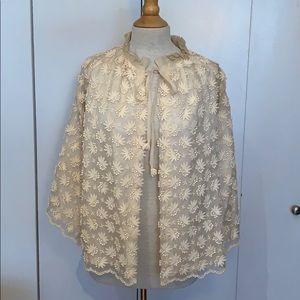 Embroidered Vintage Liseuse (worn over nightgown)